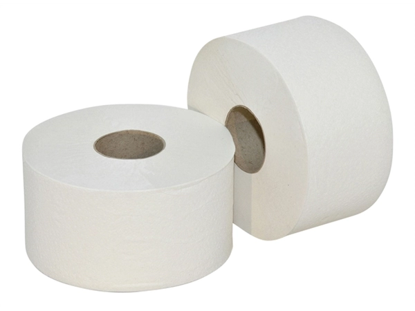 Een Toiletpapier Euro Products Q5 jumbo klein recycled 2-laags 180m wit 240218 koop je bij Continu Kantoor