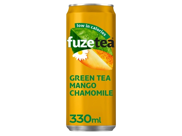 Een Frisdrank Fuze Tea Green Tea mango chamomile blik 330ml koop je bij VHK Kantoorartikelen