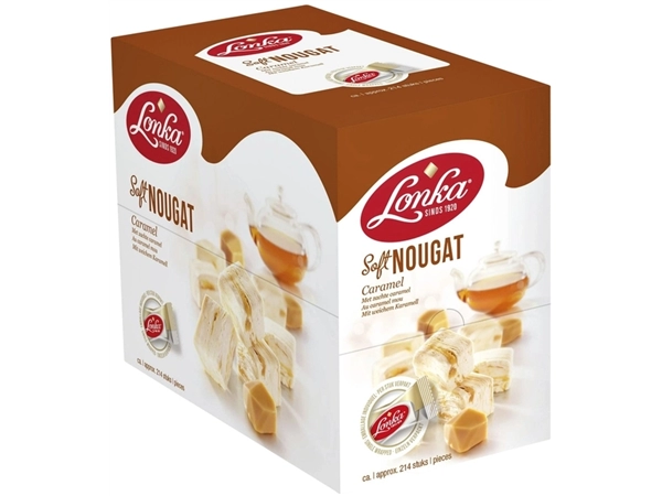 Een Nougat Lonka caramel doos 214 stuks koop je bij VHK Kantoorartikelen