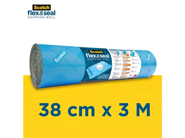 Een Verpakkingsrol Scotch Flex & Seal 38cmx3m koop je bij Continu Kantoor