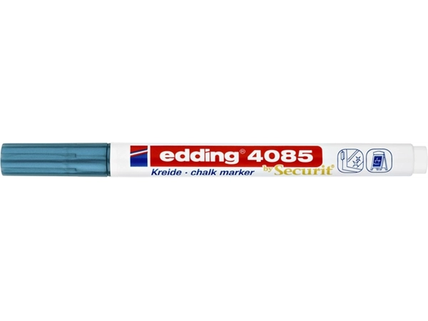 Een Krijtstift edding 4085 by Securit rond 1-2mm metallic blauw koop je bij Hoekmankantoorartikelen.nl