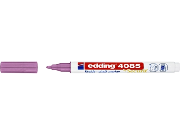 Een Krijtstift edding 4085 by Securit rond 1-2mm metallic roze koop je bij Continu Kantoor