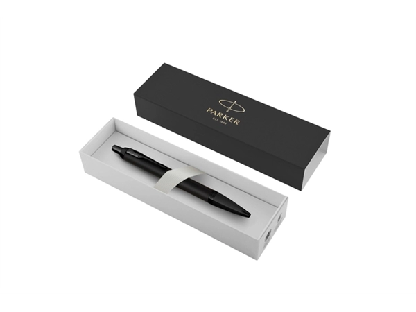 Een Balpen Parker IM Achromatic matt black GB medium koop je bij Continu Kantoor