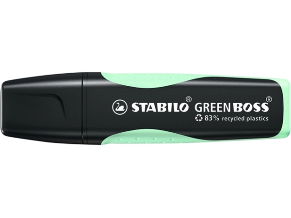 Een Markeerstift STABILO GREEN BOSS 6070/116 vleugje pastel mint koop je bij VHK Kantoorartikelen