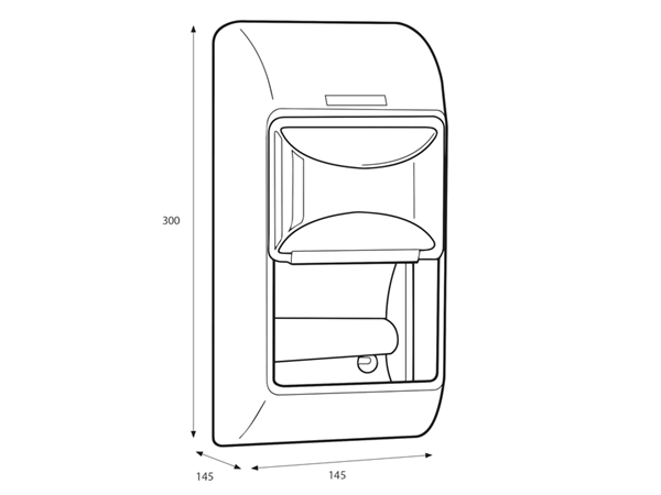 Een Toiletpapierdispenser Katrin duo zwart 104452 koop je bij Continu Kantoor