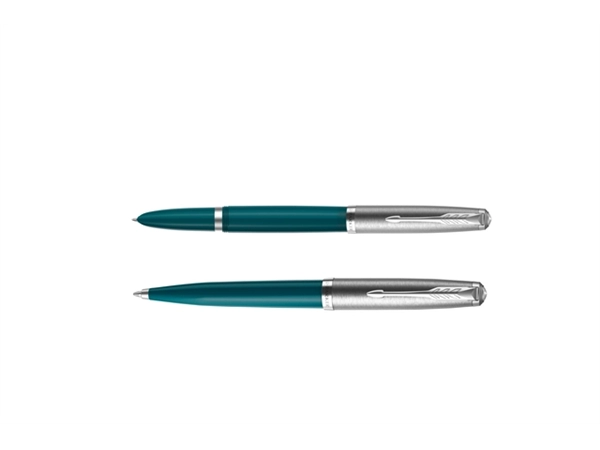 Een Vulpen Parker 51 teal CT fijn koop je bij VHK Kantoorartikelen