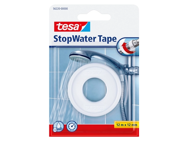 Een Reparatietape tesa® StopWater 12mx12mm wit koop je bij VHK Kantoorartikelen