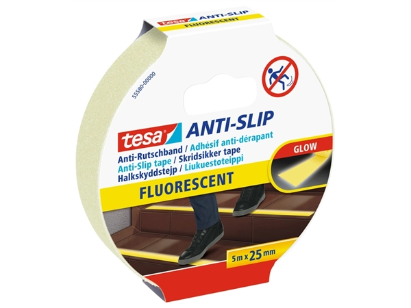 Een Anti-slip tape tesa® 5mx25mm fluoriserend koop je bij VHK Kantoorartikelen