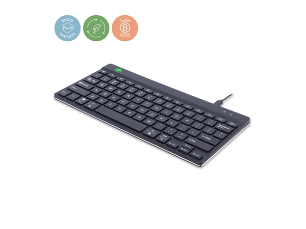 Een Toetsenbord R-Go Ergonomisch Compact Break QWERTY koop je bij Hoekmankantoorartikelen.nl