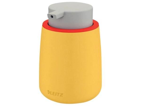 Een Handzeepdispenser Leitz Cosy voor handzeep 300ml geel koop je bij Hoekmankantoorartikelen.nl