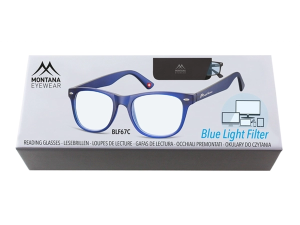 Een Leesbril Montana +1.00 dpt blue light filter blauw koop je bij Continu Kantoor