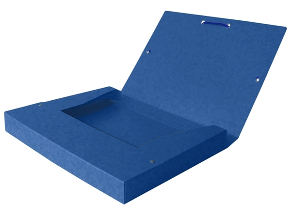 Een Elastobox Oxford Top File+ A4 40mm blauw koop je bij Continu Kantoor