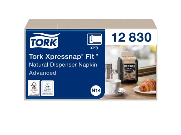 Een Servetten Tork Xpressnap Fit ® N14 2-laags 720 stuks naturel 12830 koop je bij Hoekmankantoorartikelen.nl