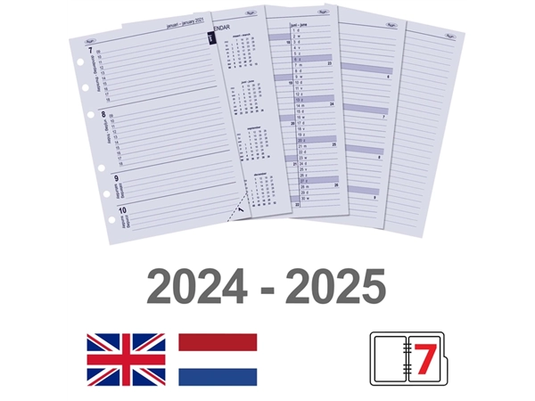 Een Agendavulling 2024-2025 Kalpa A5 7dagen/2pagina's koop je bij VHK Kantoorartikelen