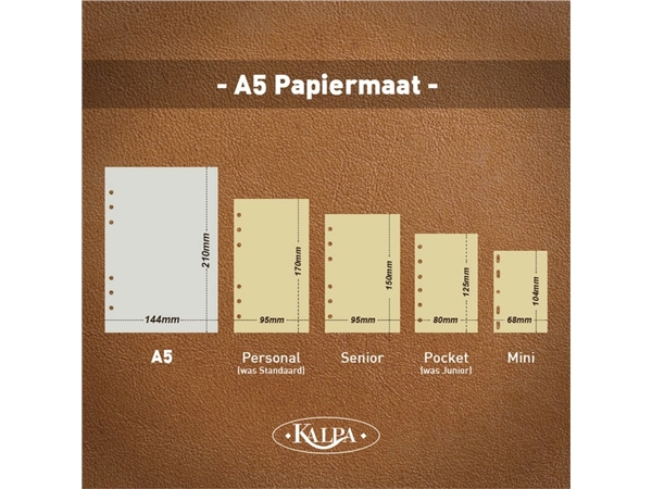 Een Agendavulling 2025 Kalpa A5 1dag/1pagina koop je bij Hoekmankantoorartikelen.nl