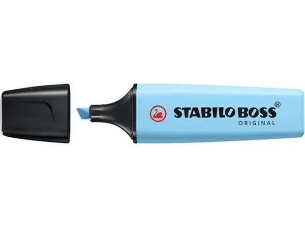 Een Markeerstift STABILO BOSS Original 70/112 pastel luchtig blauw koop je bij VHK Kantoorartikelen