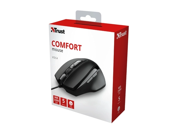 Een Muis Trust Voca Comfort zwart koop je bij Continu Kantoor