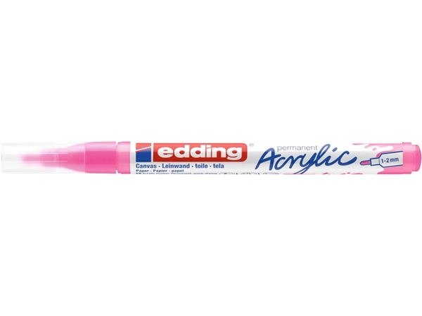 Een Acrylmarker edding e-5300 fijn elegant neon roze koop je bij VHK Kantoorartikelen