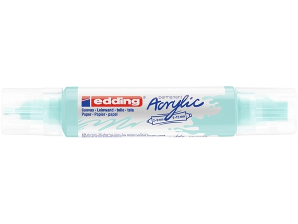 Een Acrylmarker edding e-5400 3D double liner pastel blauw koop je bij VHK Kantoorartikelen