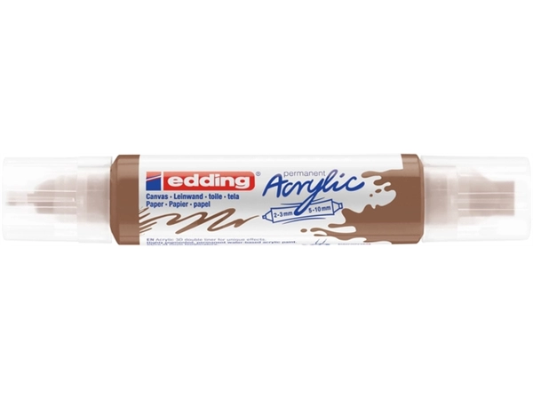 Een Acrylmarker edding e-5400 3D double liner hazelnoot koop je bij VHK Kantoorartikelen