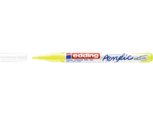 Een Acrylmarker edding e-5300 fijn neon geel koop je bij Continu Kantoor