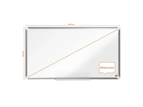 Een Whiteboard Nobo Premium Plus Widescreen 50x89cm emaille koop je bij Continu Kantoor