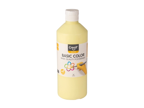 Een Plakkaatverf Creall basic pastel geel 500ml koop je bij VHK Kantoorartikelen