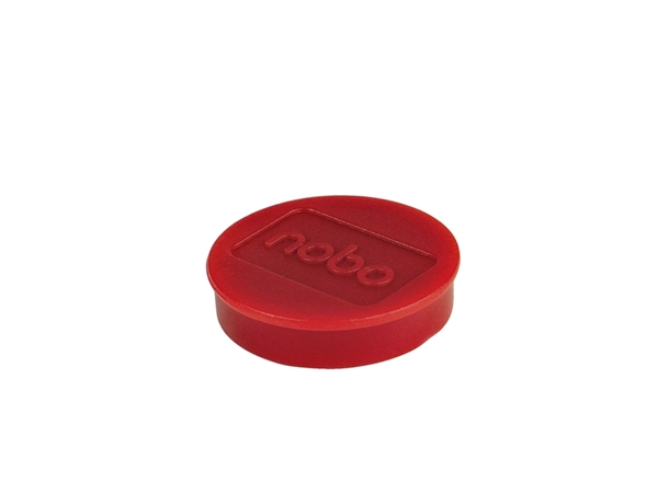 Een Magneet Nobo 32mm 800gr rood 10 stuks koop je bij VHK Kantoorartikelen