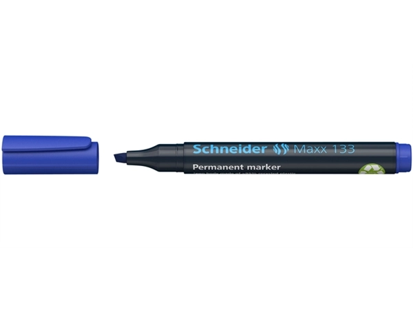 Een Viltstift Schneider Maxx 133 beitel 1-4mm blauw koop je bij VHK Kantoorartikelen