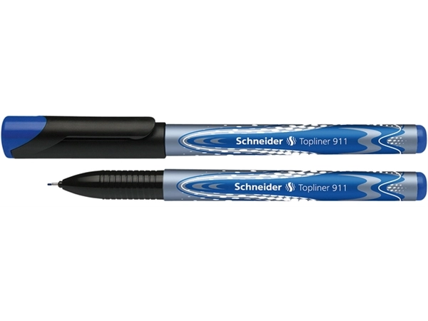 Een Fineliner Schneider Topliner 911 0.4mm blauw koop je bij VHK Kantoorartikelen