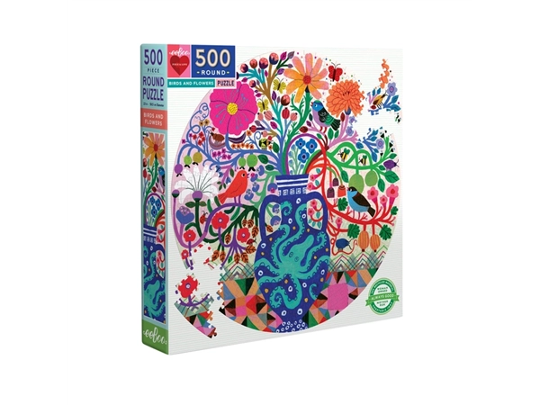 Een Puzzel Eeboo Birds & Flowers 500st koop je bij Hoekmankantoorartikelen.nl