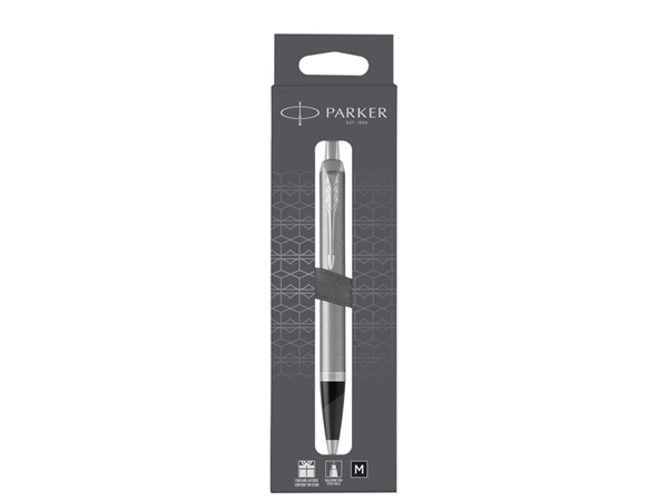 Een Balpen Parker IM stainless steel CT M blister à 1 stuk koop je bij VHK Kantoorartikelen