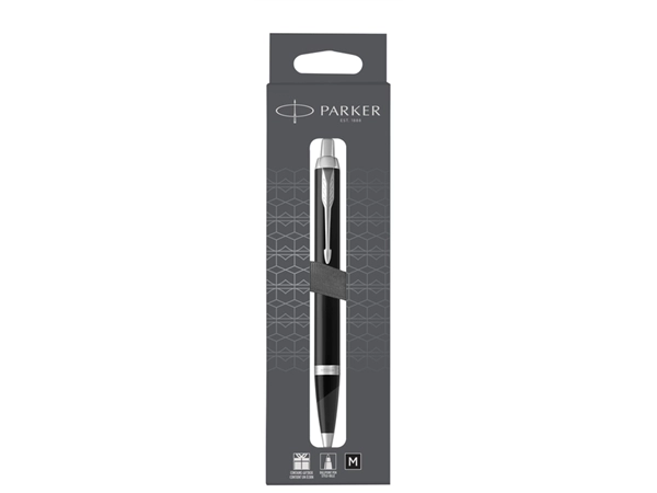 Een Balpen Parker IM matt black CT M blister à 1 stuk koop je bij VHK Kantoorartikelen