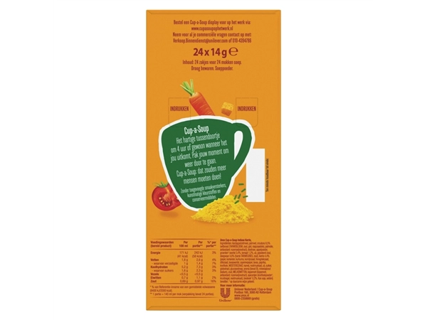 Een Cup-a-Soup Unox Indiase kerrie 24x140ml koop je bij Continu Kantoor