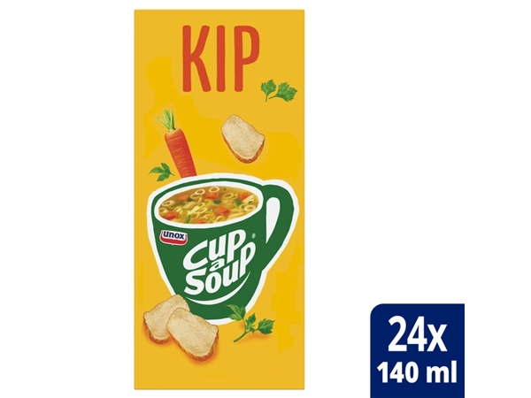 Een Cup-a-Soup Unox kip 24x140ml koop je bij Continu Kantoor