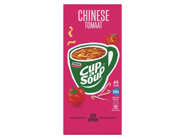 Een Cup-a-Soup Unox Chinese tomaat 24x140ml koop je bij Hoekmankantoorartikelen.nl