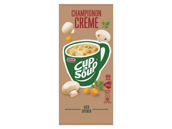 Een Cup-a-Soup Unox champignon crème 24x140ml koop je bij Hoekmankantoorartikelen.nl