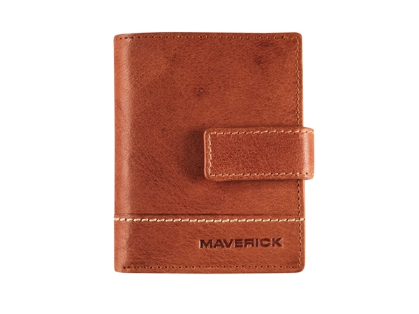 Een Kaarthouder Maverick Rough Gear compact RFID leer cognac koop je bij VHK Kantoorartikelen