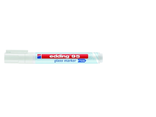 Een Viltstift edding 95 glasbord rond 1.5-3mm wit koop je bij Continu Kantoor