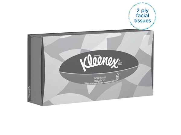 Een Facial tissues Kleenex 2-laags 100 vel wit 8835 koop je bij Continu Kantoor