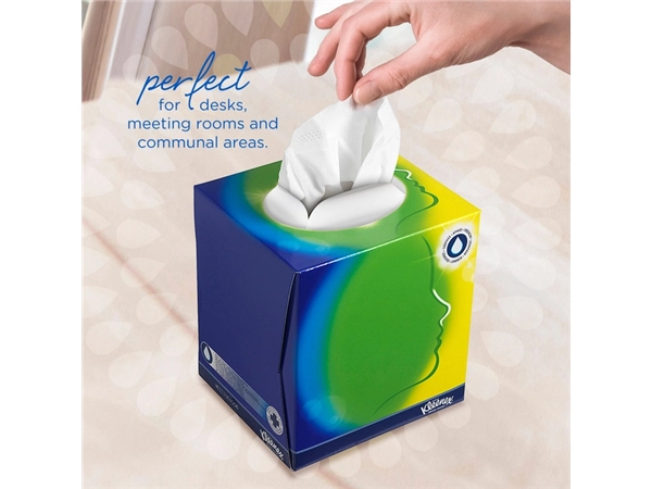 Een Facial tissues Kleenex kubus 3-laags 56 vel wit 8825 koop je bij Continu Kantoor