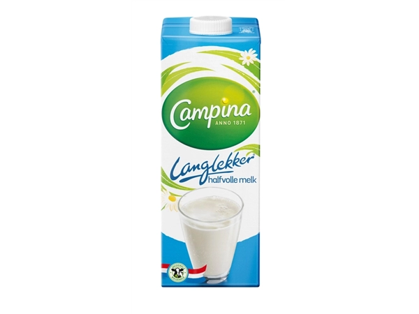 Een Melk Campina LangLekker halfvol 1 liter koop je bij VHK Kantoorartikelen