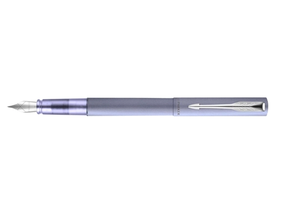 Een Vulpen Parker Vector XL silver blue medium koop je bij VHK Kantoorartikelen