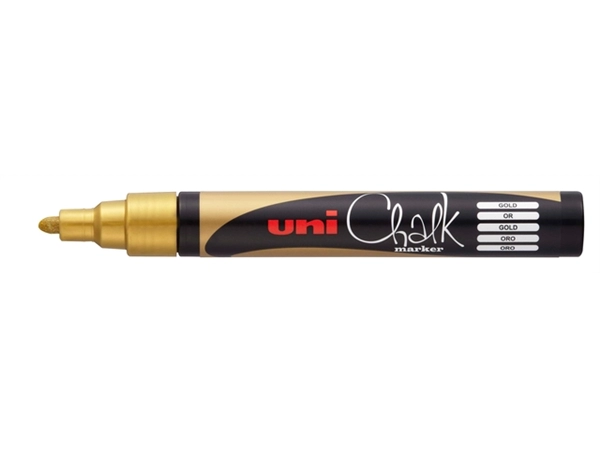 Een Krijtstift Uni-ball chalk rond 1.8-2.5mm goud koop je bij VHK Kantoorartikelen