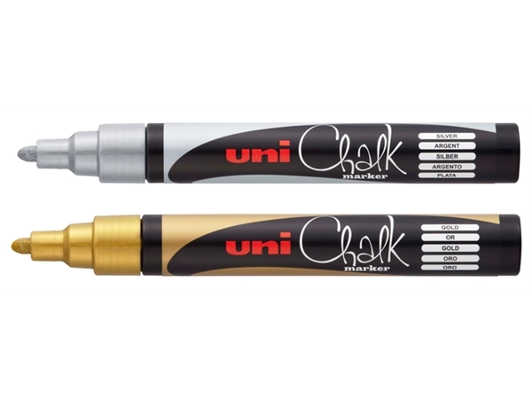 Een Krijtstift Uni-ball chalk rond 1.8-2.5mm zilver koop je bij VHK Kantoorartikelen