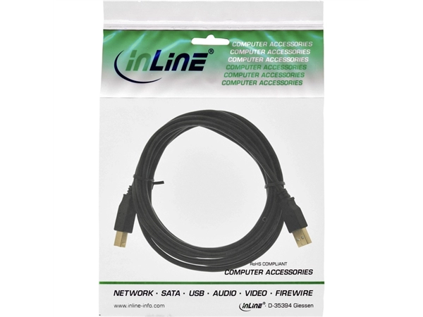 Een Kabel inLine verlengkabel USB-A 2.0 M/V 1,8 meter zwart koop je bij Continu Kantoor