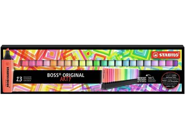 Een Markeerstift STABILO BOSS Original Arty 70/23 assorti deskset à 23 stuks koop je bij VHK Kantoorartikelen