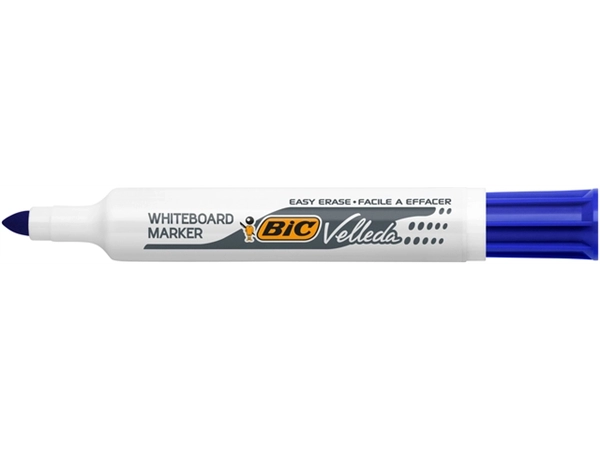 Een Viltstift Bic Velleda 1711 whiteboard rond large blauw koop je bij Continu Kantoor