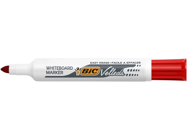 Een Viltstift Bic Velleda 1711 whiteboard rond large rood koop je bij VHK Kantoorartikelen