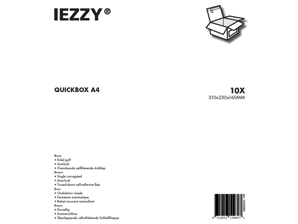 Een Quickbox IEZZY A4 310x230x160mm 10 stuks koop je bij Continu Kantoor